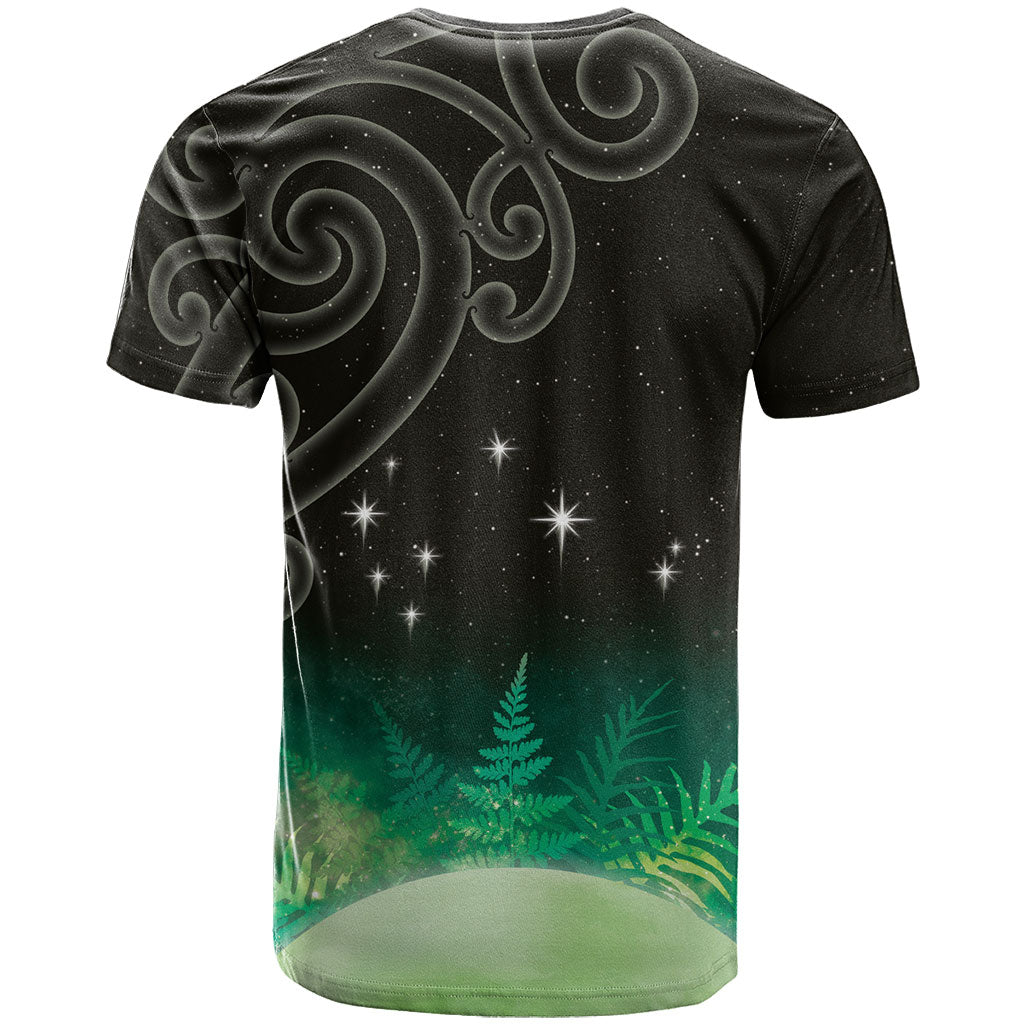 New Zealand Matariki T Shirt Pleiades Star Cluster Green Galaxy