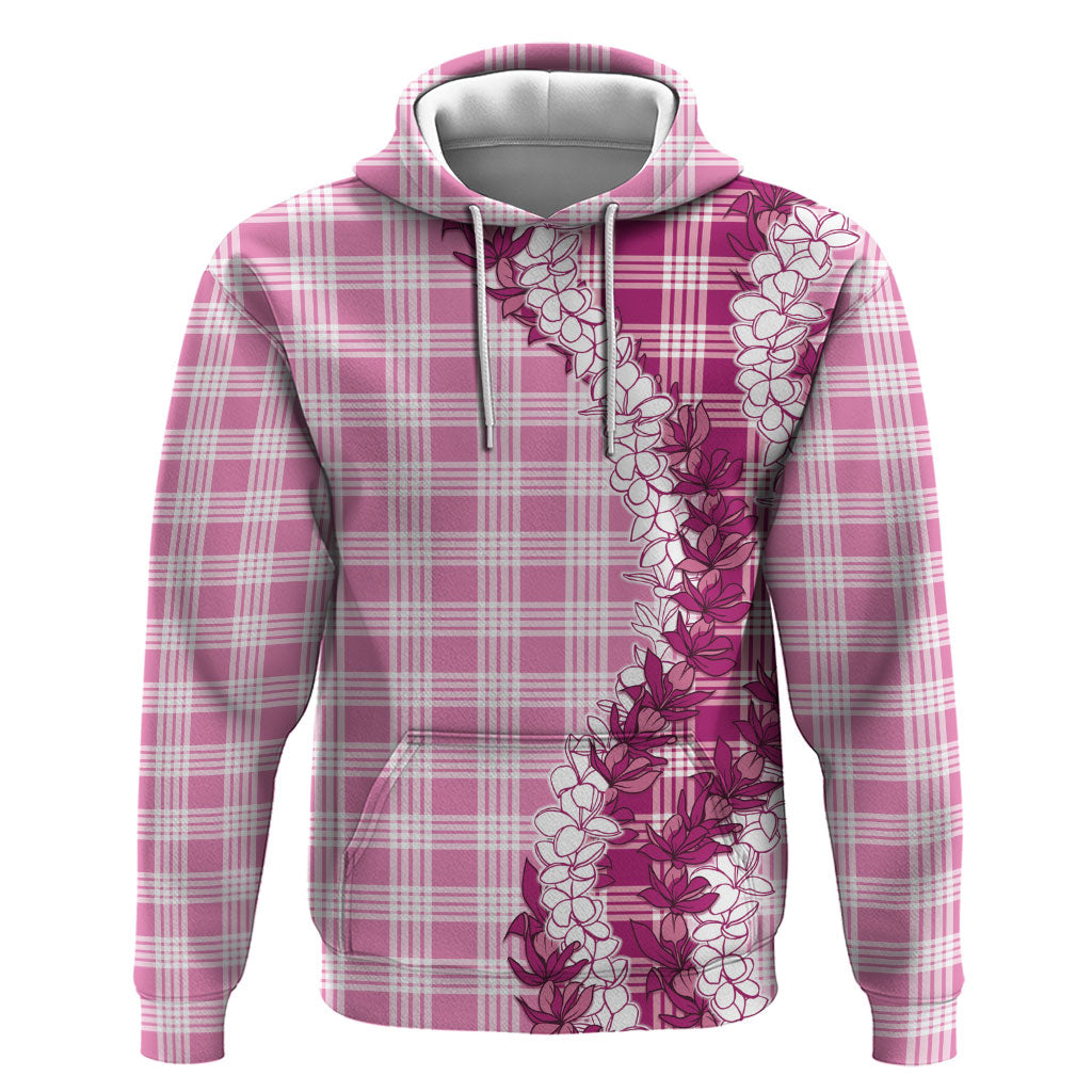 Pink Hawaii Palaka Hoodie Hawaiian Honohono Lei LT05 Pullover Hoodie Pink - Polynesian Pride