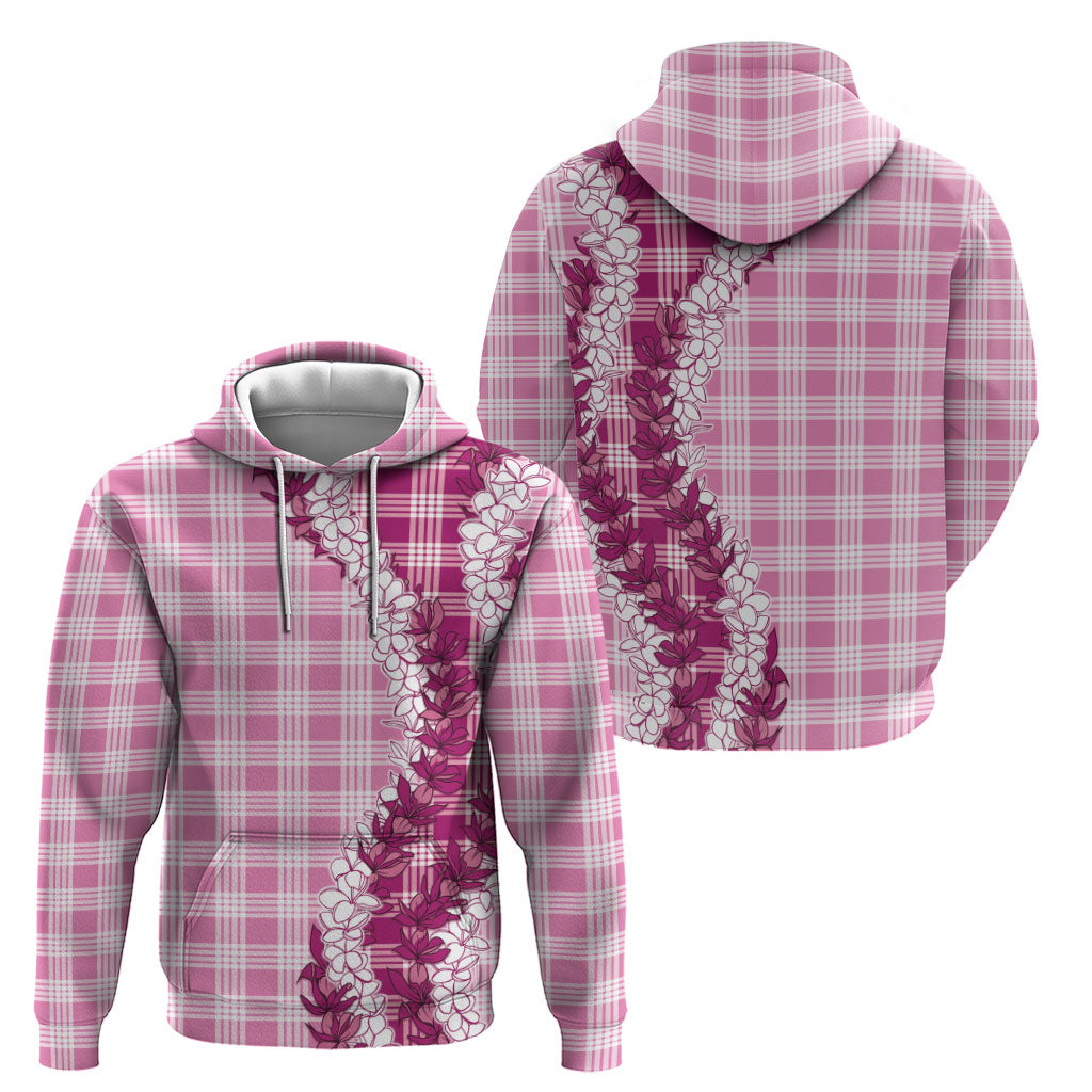 Pink Hawaii Palaka Hoodie Hawaiian Honohono Lei LT05 - Polynesian Pride