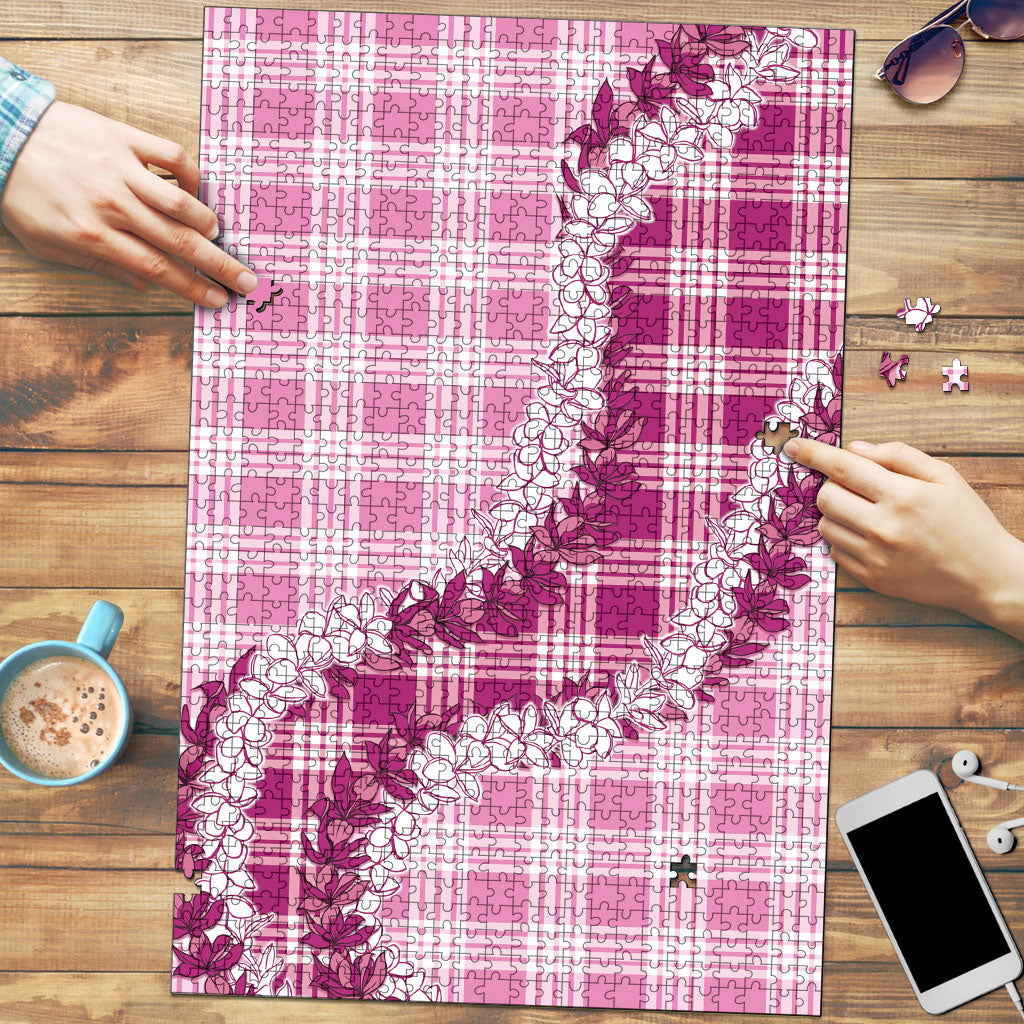 Pink Hawaii Palaka Puzzle Hawaiian Honohono Lei LT05 Pink - Polynesian Pride