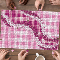 Pink Hawaii Palaka Puzzle Hawaiian Honohono Lei