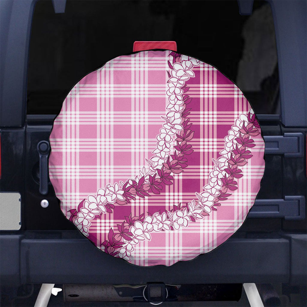 Pink Hawaii Palaka Spare Tire Cover Hawaiian Honohono Lei LT05 No hole Pink - Polynesian Pride