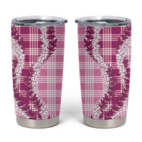 Pink Hawaii Palaka Tumbler Cup Hawaiian Honohono Lei LT05 Pink - Polynesian Pride
