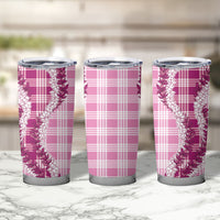 Pink Hawaii Palaka Tumbler Cup Hawaiian Honohono Lei LT05 - Polynesian Pride