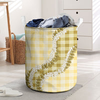 Yellow Hawaii Palaka Laundry Basket Hawaiian Honohono Lei LT05 Yellow - Polynesian Pride