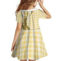 Yellow Hawaii Palaka Family Matching Off Shoulder Maxi Dress and Hawaiian Shirt Hawaiian Honohono Lei
