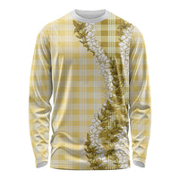 Yellow Hawaii Palaka Long Sleeve Shirt Hawaiian Honohono Lei LT05 Unisex Yellow - Polynesian Pride