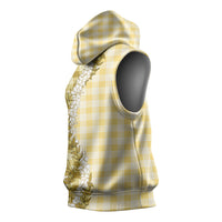 Yellow Hawaii Palaka Sleeveless Hoodie Hawaiian Honohono Lei LT05 - Polynesian Pride
