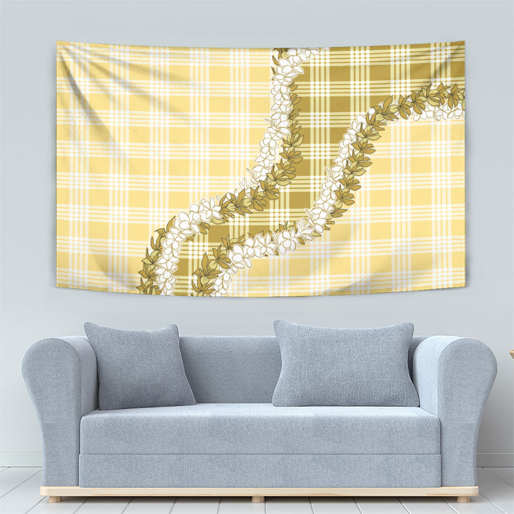 Yellow Hawaii Palaka Tapestry Hawaiian Honohono Lei