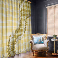 Yellow Hawaii Palaka Window Curtain Hawaiian Honohono Lei LT05 - Polynesian Pride