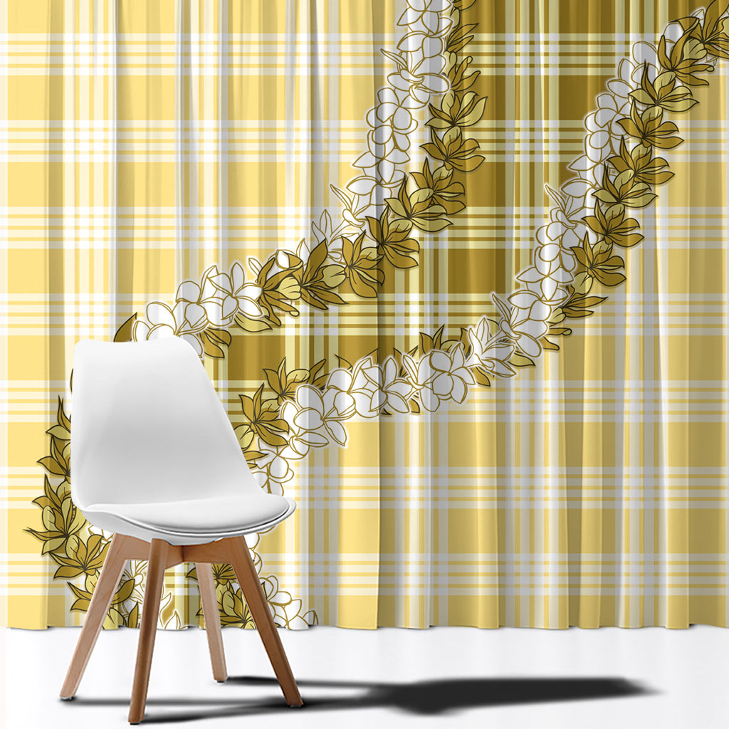 Yellow Hawaii Palaka Window Curtain Hawaiian Honohono Lei LT05 - Polynesian Pride