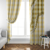 Yellow Hawaii Palaka Window Curtain Hawaiian Honohono Lei LT05 - Polynesian Pride