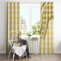 Yellow Hawaii Palaka Window Curtain Hawaiian Honohono Lei LT05 - Polynesian Pride