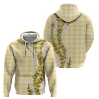 Yellow Hawaii Palaka Zip Hoodie Hawaiian Honohono Lei LT05 - Polynesian Pride
