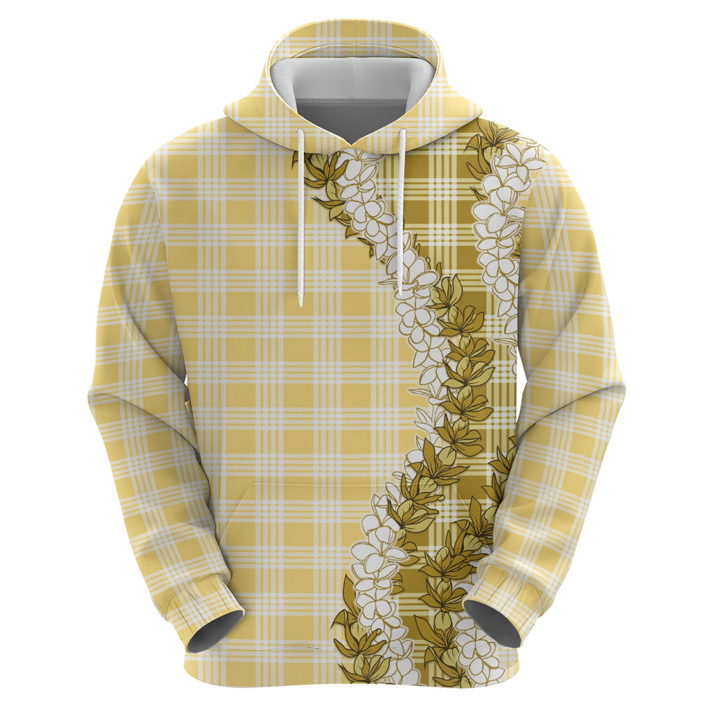 Yellow Hawaii Palaka Zip Hoodie Hawaiian Honohono Lei LT05 - Polynesian Pride