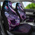 Hawaiian Monk Seal Car Seat Cover Kakau Tribal Pattern Violet Gradient