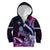 Hawaiian Monk Seal Kid Hoodie Kakau Tribal Pattern Violet Gradient