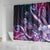 Hawaiian Monk Seal Shower Curtain Kakau Tribal Pattern Violet Gradient