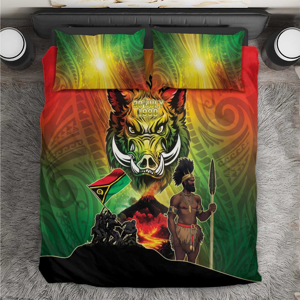 Vanuatu July 30th 1980 Bedding Set Happy Independence Day - Polynesian Pride