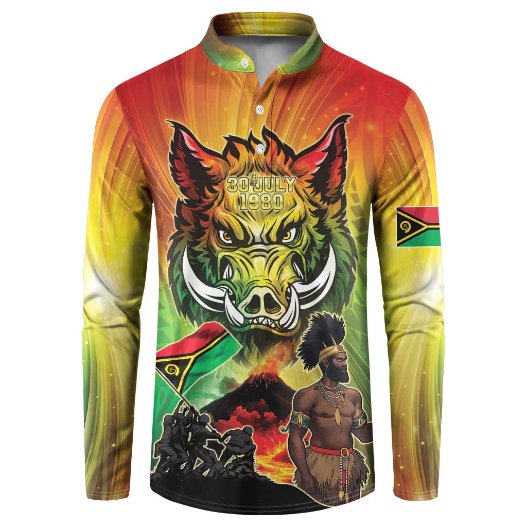 Vanuatu July 30th 1980 Button Sweatshirt Happy Independence Day - Polynesian Pride