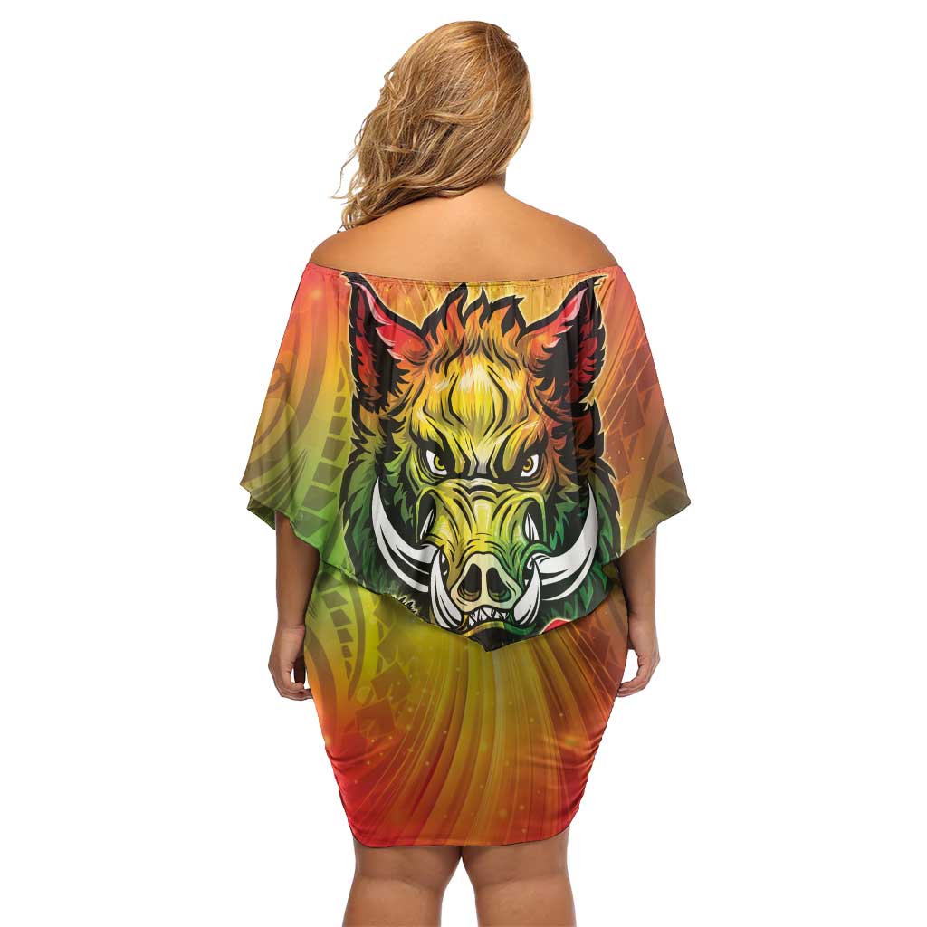 Vanuatu July 30th 1980 Family Matching Off Shoulder Short Dress and Hawaiian Shirt Happy Independence Day - Polynesian Pride