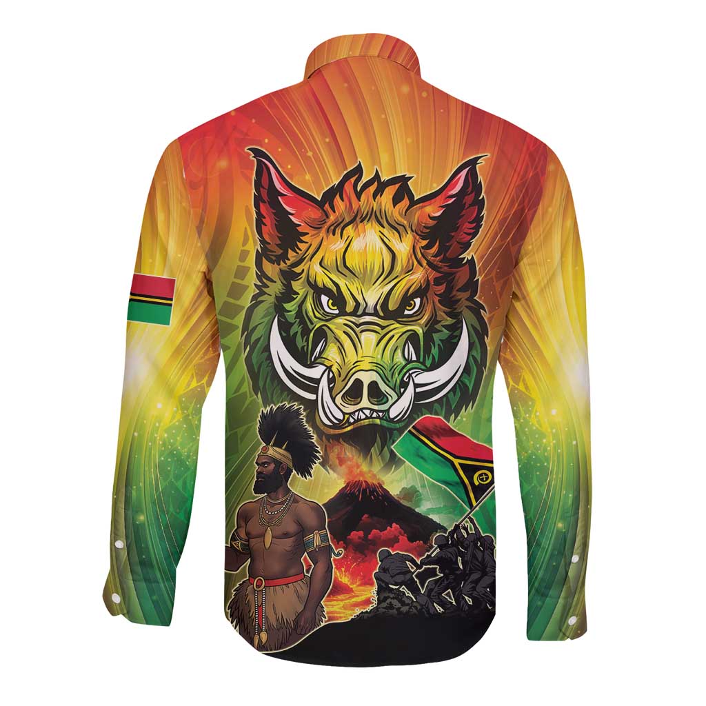 Vanuatu July 30th 1980 Long Sleeve Button Shirt Happy Independence Day - Polynesian Pride