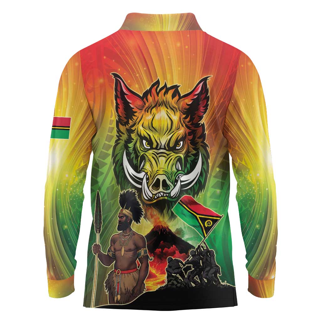 Vanuatu July 30th 1980 Long Sleeve Polo Shirt Happy Independence Day - Polynesian Pride