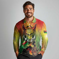 Vanuatu July 30th 1980 Long Sleeve Polo Shirt Happy Independence Day - Polynesian Pride