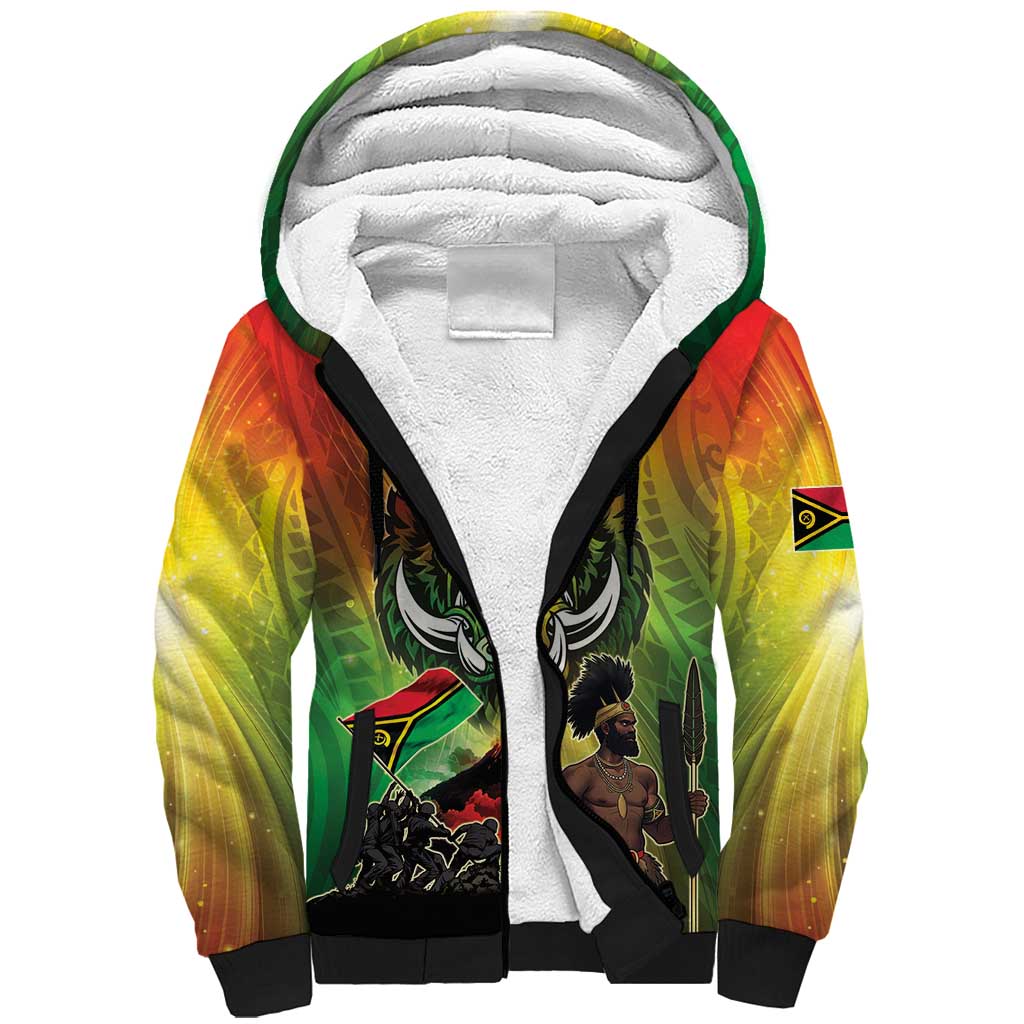Vanuatu July 30th 1980 Sherpa Hoodie Happy Independence Day - Polynesian Pride