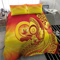 Vanuatu 45 Yia Indipendens Anivesari Bedding Set Tamtam Drum With Boar Tusk - Polynesian Pride