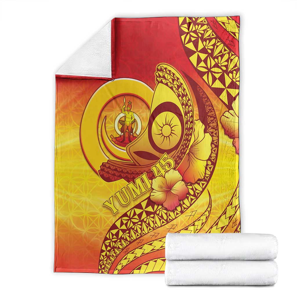 Vanuatu 45 Yia Indipendens Anivesari Blanket Tamtam Drum With Boar Tusk - Polynesian Pride