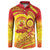 Vanuatu 45 Yia Indipendens Anivesari Button Sweatshirt Tamtam Drum With Boar Tusk - Polynesian Pride