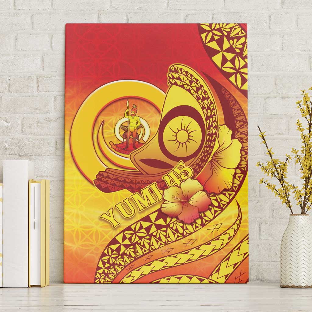 Vanuatu 45 Yia Indipendens Anivesari Canvas Wall Art Tamtam Drum With Boar Tusk - Polynesian Pride