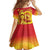 Vanuatu 45 Yia Indipendens Anivesari Family Matching Off Shoulder Short Dress and Hawaiian Shirt Tamtam Drum With Boar Tusk - Polynesian Pride