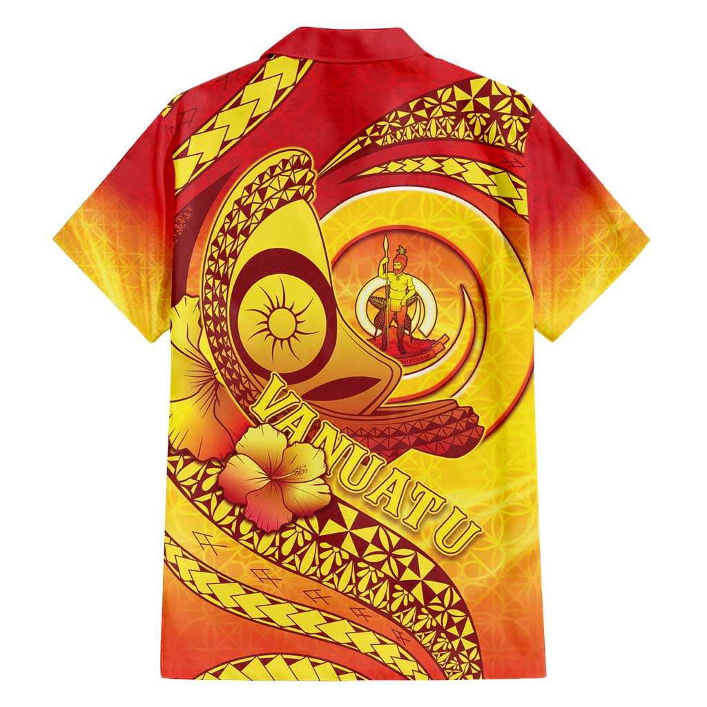 Vanuatu 45 Yia Indipendens Anivesari Family Matching Tank Maxi Dress and Hawaiian Shirt Tamtam Drum With Boar Tusk - Polynesian Pride