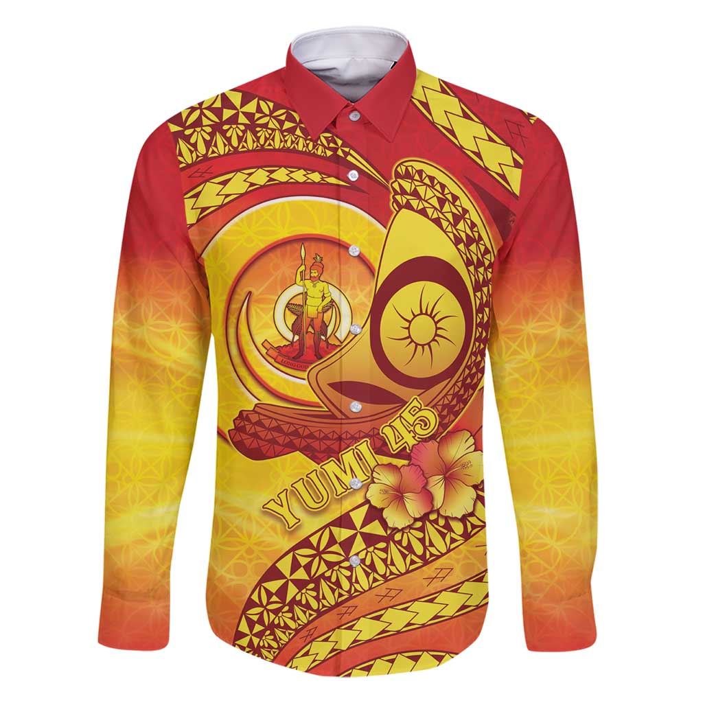 Vanuatu 45 Yia Indipendens Anivesari Family Matching Tank Maxi Dress and Hawaiian Shirt Tamtam Drum With Boar Tusk - Polynesian Pride