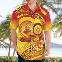 Vanuatu 45 Yia Indipendens Anivesari Hawaiian Shirt Tamtam Drum With Boar Tusk - Polynesian Pride