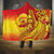 Vanuatu 45 Yia Indipendens Anivesari Hooded Blanket Tamtam Drum With Boar Tusk - Polynesian Pride