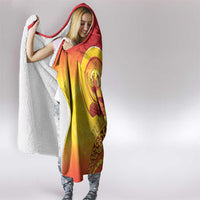 Vanuatu 45 Yia Indipendens Anivesari Hooded Blanket Tamtam Drum With Boar Tusk - Polynesian Pride