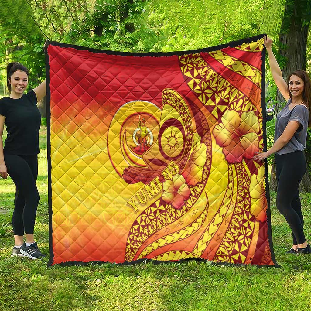 Vanuatu 45 Yia Indipendens Anivesari Quilt Tamtam Drum With Boar Tusk - Polynesian Pride