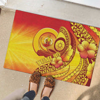 Vanuatu 45 Yia Indipendens Anivesari Rubber Doormat Tamtam Drum With Boar Tusk - Polynesian Pride