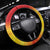 Vanuatu 45 Yia Indipendens Anivesari Steering Wheel Cover Tamtam Drum With Boar Tusk - Polynesian Pride