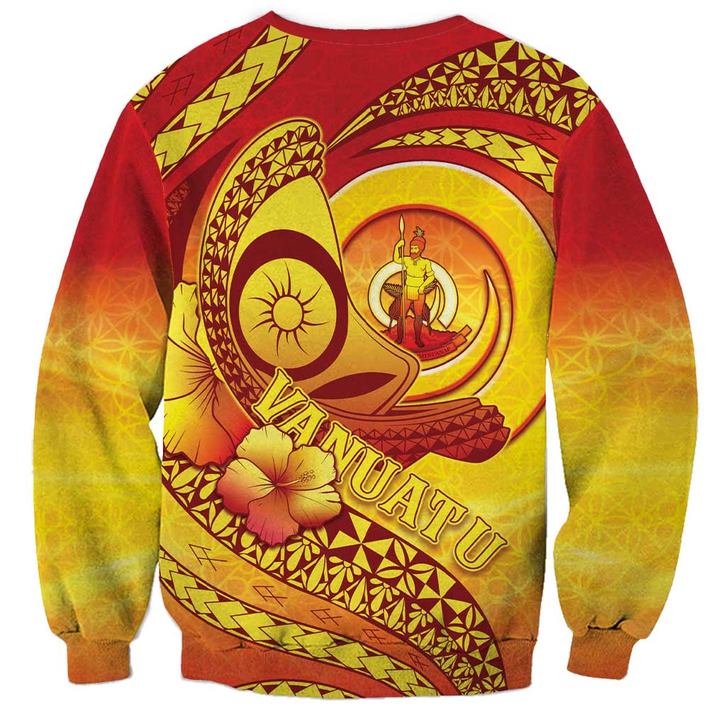Vanuatu 45 Yia Indipendens Anivesari Sweatshirt Tamtam Drum With Boar Tusk - Polynesian Pride