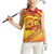 Vanuatu 45 Yia Indipendens Anivesari Women Sleeveless Polo Shirt Tamtam Drum With Boar Tusk - Polynesian Pride