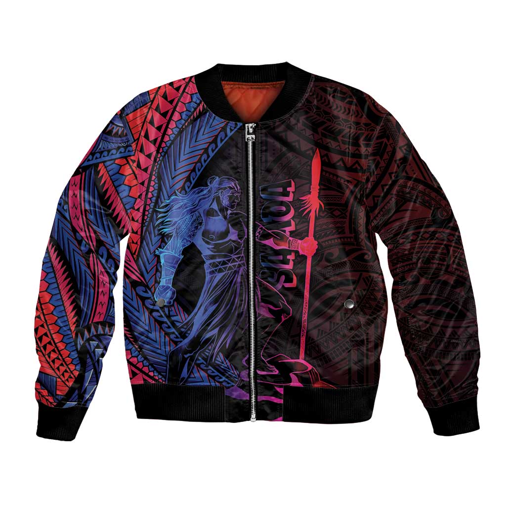 Samoan Pride Bomber Jacket The Tui Manua LT05 Unisex Black - Polynesian Pride