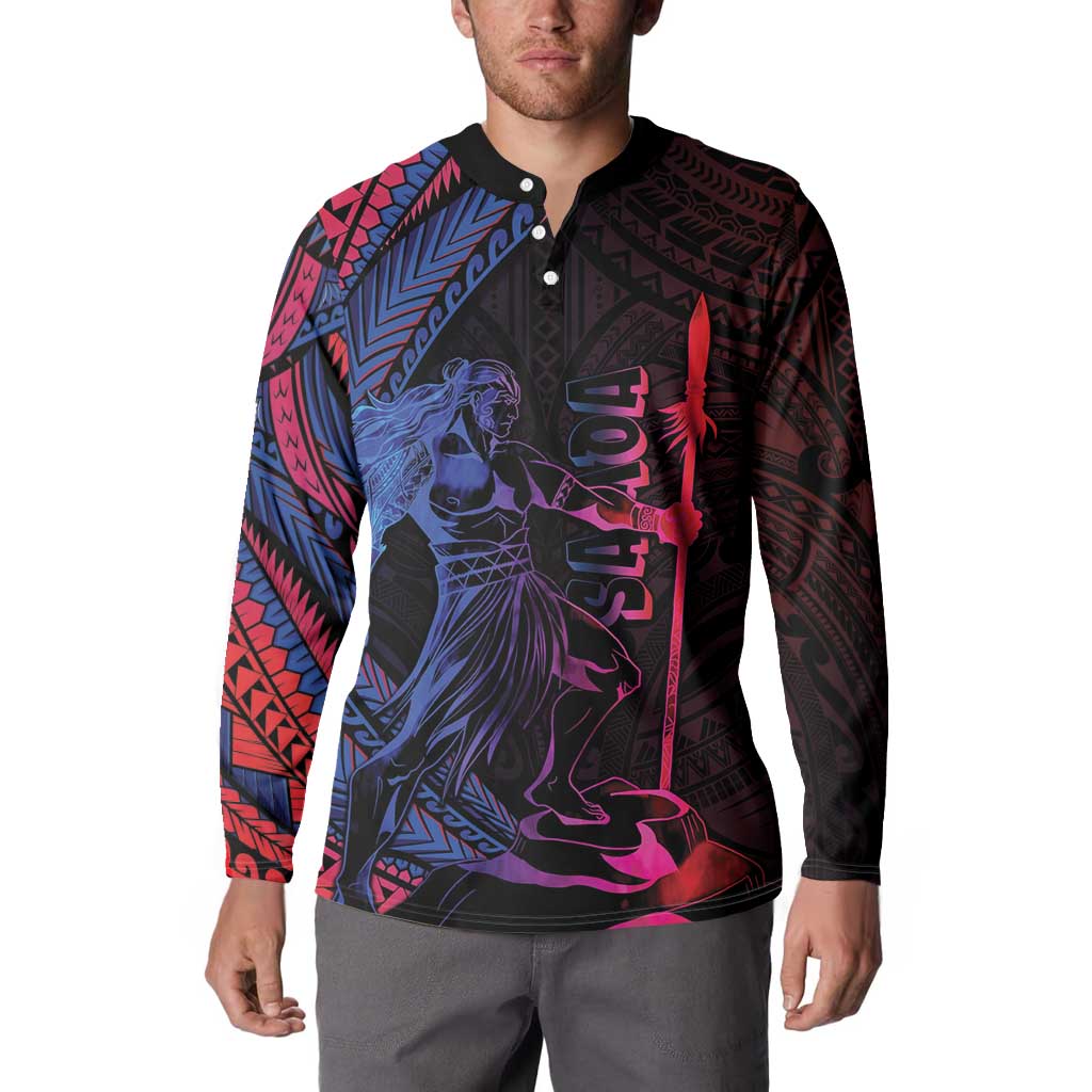 Samoan Pride Button Sweatshirt The Tui Manua - Polynesian Pride