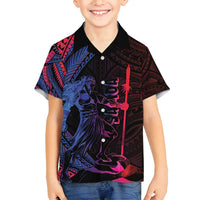 Samoan Pride Family Matching Tank Maxi Dress and Hawaiian Shirt The Tui Manua - Polynesian Pride