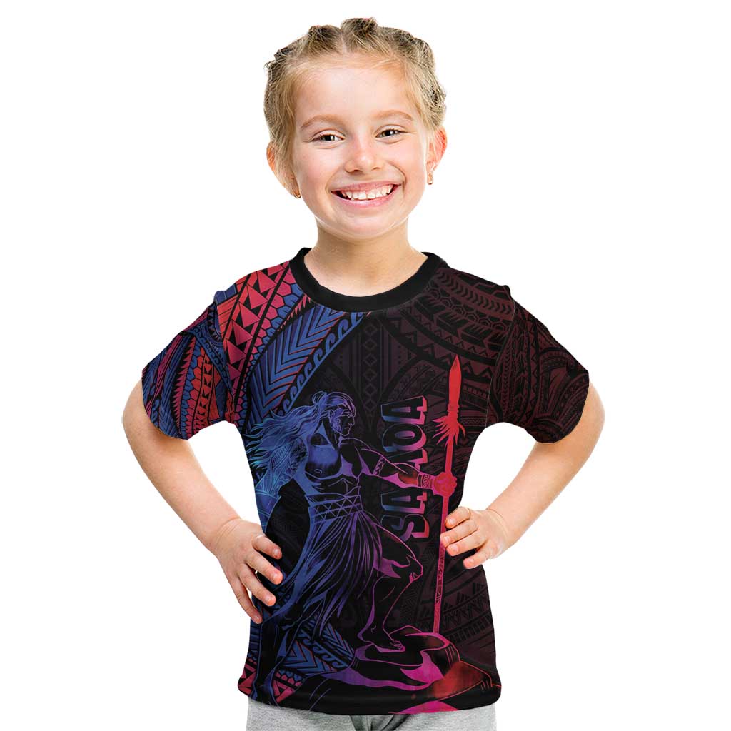 Samoan Pride Kid T Shirt The Tui Manua LT05 Black - Polynesian Pride