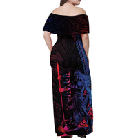 Samoan Pride Off Shoulder Maxi Dress The Tui Manua - Polynesian Pride