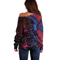 Samoan Pride Off Shoulder Sweater The Tui Manua - Polynesian Pride